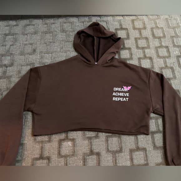 Dream, Achieve, Repeat🦋 - Woman’s Cropped Hoodie - Picture 2 of 4